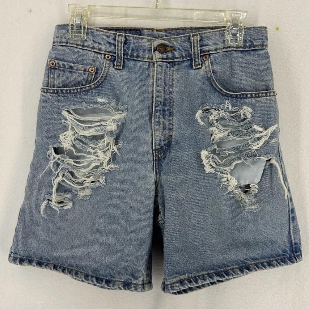 Levi's 550 Relaxed Fit Distressed High Waist Jean Shorts Womens‎ 9